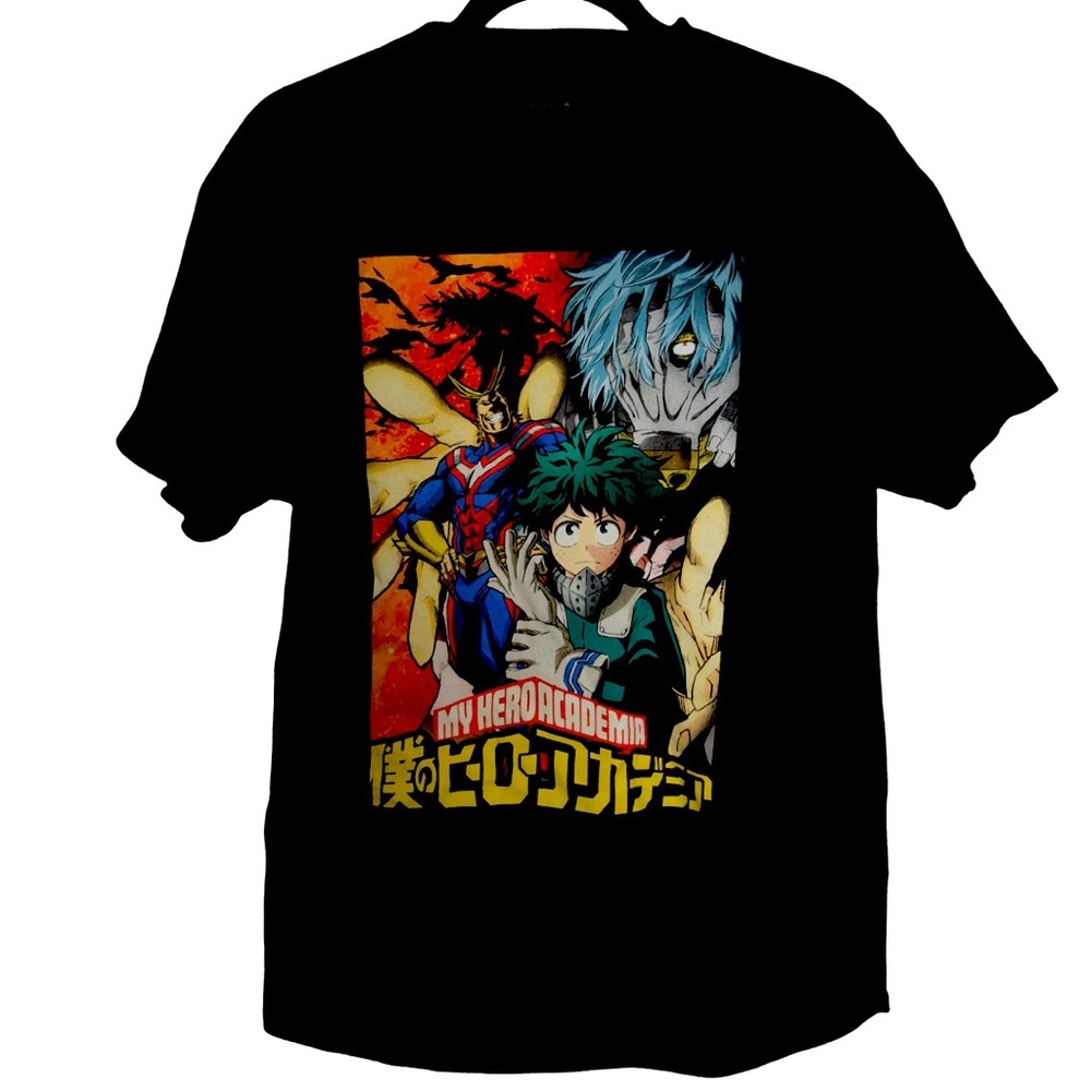 My Hero Academia Anime Graphic Black T-Shirt Size L
